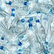 Pile of used empty PET bottles