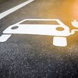 Parking symbol for electric cars being charged
