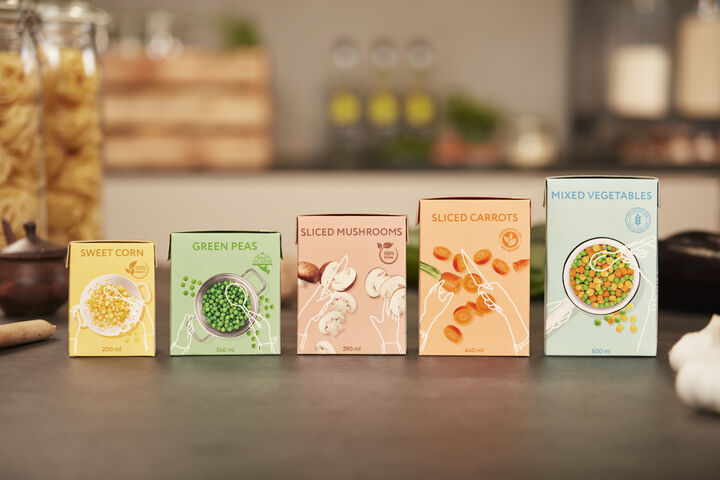 Tetra Recart design vegetables lineup all packages image
