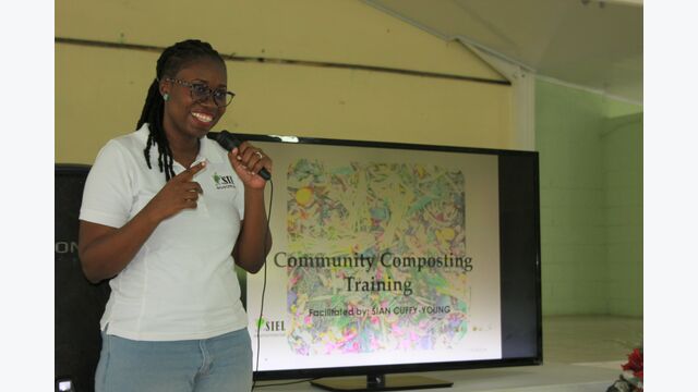 Sian Cuffy Young Community composting project Trinidad and Tobago