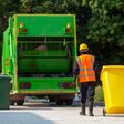 Garbage collector, Workers collect garbage with Garbage collection truck