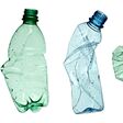 collection of empty used plastic bottles on white background. each one is shot separately