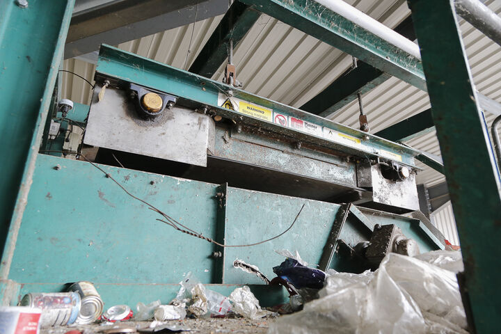 Bunting's Eddy Current Separator and Overband Magnet in operation at Parry & Evans Recycling plant