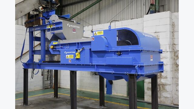 Bunting's Eddy Current Separator and Overband Magnets in operation at HML Recycling
