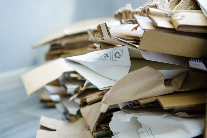 recyclable materials. A selection of garbage for recycling. paper recyclable. waste paper recycling. Ecology