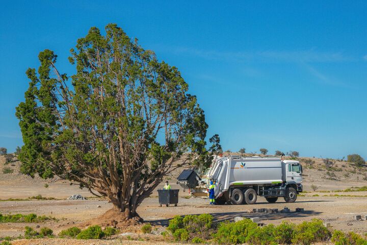 Waste collection beah Oman