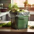 Uneaten spoiled vegetables are thrown into the trash. Food loss and food waste.