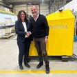 This is (left to right) Miriam Pujol, Chairwoman (owner) of Calaf Group and Toni Reftman, CEO, Eldan Recycling