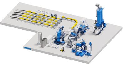 © ANDRITZ A complete ANDRITZ refrigerator recycling plant.