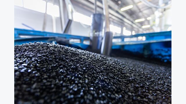 polymer for pipes, plastic close-up, raw material