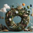 eco, emblem, environmental, glasses, management, recycling, spill, ecology, environmentally, plastic, removal, bin, collection, container, disposal, ecologically, element, garbage, hygienic, illustration, isolated, paper, rubbish, separate, set, trash, urban, waste, bag, blue, bottle, can, concept, decorative, design