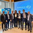Da sinistra: Vittorio Pavin; Ganmarco Russo, direttore Confindustria Veneto Est; Alberto Zanatta, Tecnica Group; Paola Carron, Carron; Massimo Pavin; Leopoldo Destro, presidente di Confindustria Veneto Est; Roberto Pavin