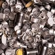 Large amount of metal tins, cans and jars for recycling. Aluminum metal food and drink sorted scraps. Steel packaging. Zero waste and recycle of domestic waste at home concept. No pollution.