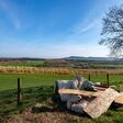 Fly Tipping Christmas Tree, Double Mattress, Timber, Furniture, Carpets and General Household Waste in a Beautiful Scenic Rural Area over looking Farms and