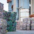 What was previously a cement production and coal storage site is now used to sort plastics for recycling.