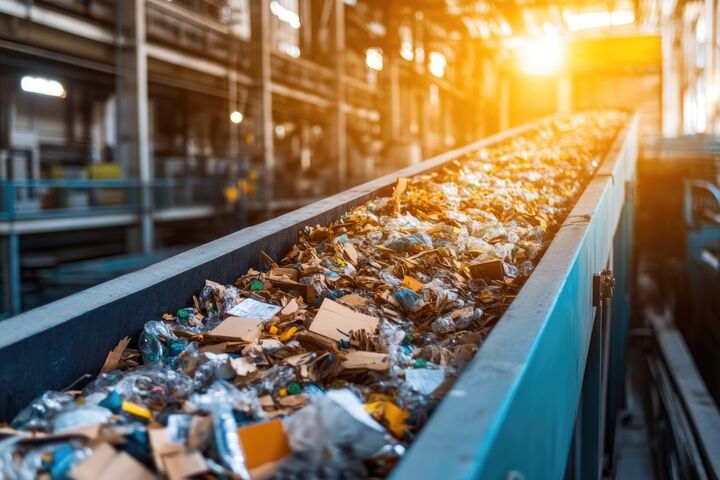 Modern factory utilizing zero-waste production and closed-loop recycling, [green industry, circular economy] --chaos 30 --ar 16:9 --stylize 300 --v 6.1 Job ID: 4951e182-2944-40a8-8e8e-c524260ba9cd