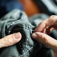 sashiko, embroidery, stitching, japan, mending, repair, textile, needle, thread, craft, art, tradition, culture, heritage, fabric, pattern, hands, sewing, craftsmanship, artistry, technique, design, quilting, clothing, needlework, visible, repairwork, motif, darning, hobby, diy