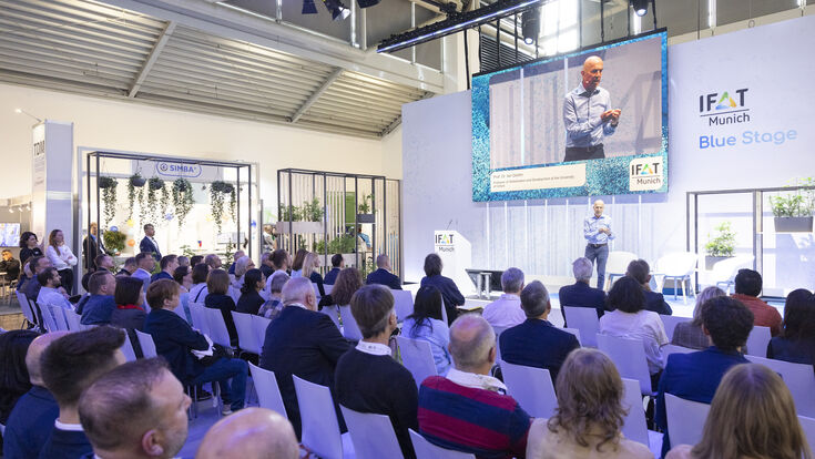 2024, B2.115/214, Blue Stage, Future of Living Panel, IFAT, IFAT Munich, Prof. Dr. lan Goldin (Professor of Globalization and.Development at the University of Oxford), The future of living - adapting to the results of climate change