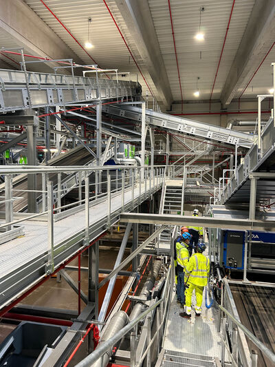 Photo 02 Installation works at SKN LVP sorting plant in Bremen by STADLER