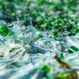 background of recycle pieces of broken glass