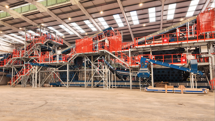 The Knockharley Landfill plant near Dublin is designed for an annual throughput of 120,000 tonnes of IBA.