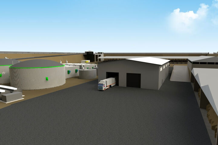 Illustration of the new Wet AD plant in Castelvetrano