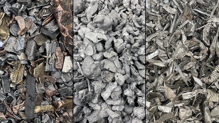 AUTOSORT™ PULSE supports applications such as heavy metal sorting (left), IBA upgrading (middle) and stainless steel grade separation (right).