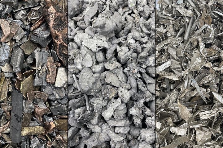 AUTOSORT™ PULSE supports applications such as heavy metal sorting (left), IBA upgrading (middle) and stainless steel grade separation (right).