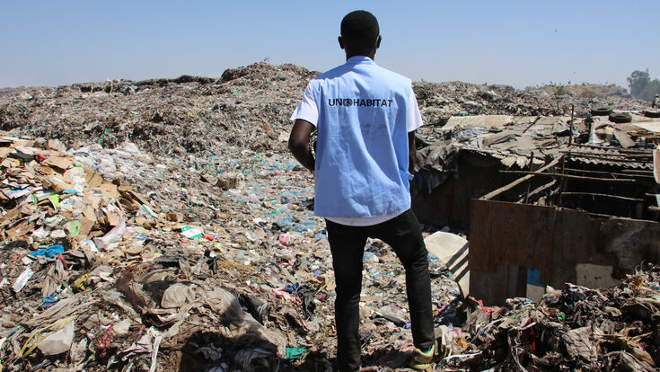 © UN Habitat UN Habitat African Clean Cities Platform’s PPE Distribution to waste pickers in Dandora dumpsite Nairobi Kenya 202